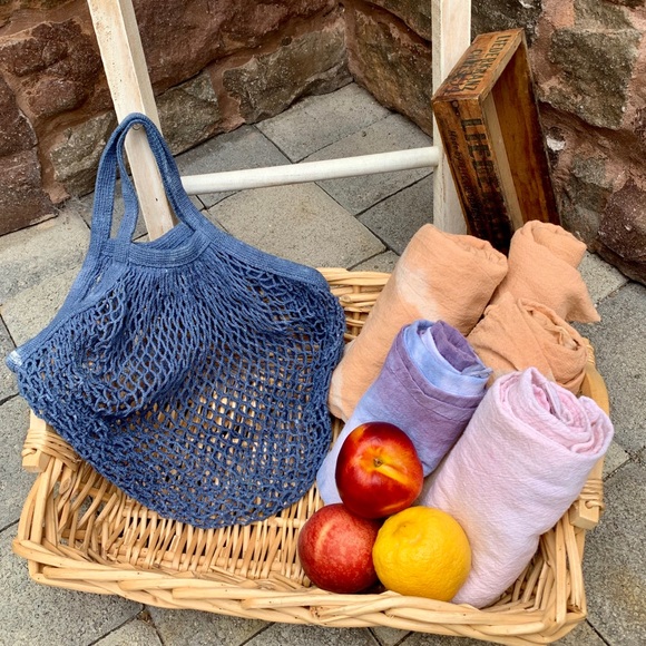 ✨HAND DYED FRENCH MARKET STRING BAG✨ - Picture 2 of 6